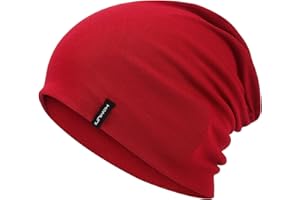 HAMUNI Slouchy, berretto da donna, comodo, in cotone, a doppio strato, morbido, antivento, sottile, classico, alla moda, perfetto per l'uso quotidiano e le mezze stagioni