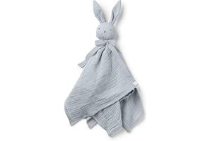 Elodie Details Doudou Lapin Mouchoir, Blinkie pour Bébé et Tout-Petit, en 100% Coton Bio Doux Oeko-Tex, Idée Cadeau de Naissance Fille et Garçon, 51 x 51 cm, pour Aider à S’endormir - Sunrise Blue
