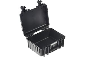 B&W International GmbH Transportkoffer Outdoor - Typ 3000 - Schwarz - Wasserdicht nach IP67 Zertifizierung, Staubdicht, Bruchsicher und Unverwüstlich, 3000/B, Typ 3000 - Innenmaß 33x23x15cm