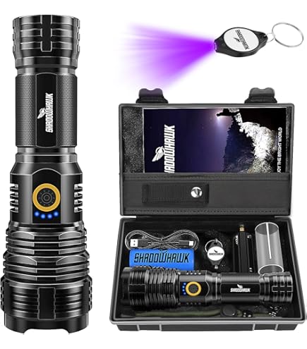 1000 Lumens Rechargeable LED Flashlight - Super Bright 4-Mode
