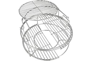 BURLY GRILL 5 Stück Expander Rack für Big Green Egg Medium Ersatz Kit Grillroste für Eggspander Conveggtor Basket 304 Edelstahl mit abnehmbarem Kochsystem BGE Zubehör