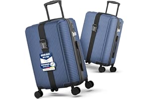 EXPLOORE Handgepäck Koffer 55x40x20cm Trolley, Leichter Robuster Hartschalenkoffer aus Premium ABS-Material mit TSA-Schloss, Reisekoffer mit Rollen, ideal als Koffer handgepäck, Midnight-Blau