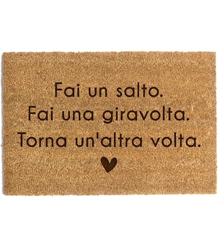 Casaviva Zerbino In Fibra Di Cocco 70x40 Cm Con Scritta Simpatica 'Alt! Farsi Riconoscere' - Tappeto Ingresso Con Base Antiscivolo In PVC - Spessore 1,5 Cm