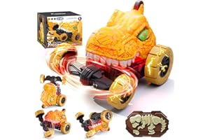 Anby families Remote Control Cars for Kids Age 3,Toys for 3 Year Old Boys,2.4GHz/360°Flips RC Stunt Car with Sound and Light,Christmas Birthday Gifts for Boys Girls Toddlers