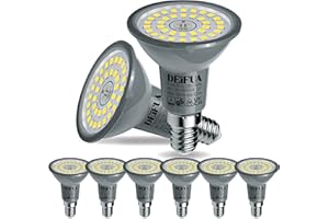 DEIFUA E14 LED Lampe Kaltweiss 6000K 6W 1000 Lumen Ersetzt 100W PAR16 Halogen Leuchtmittel, 6er-Pack, Nicht Dimmbar R50 Reflektorlampen, Flimmerfrei Strahler, Abstrahlwinkel 120° Spot Birnen
