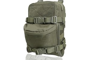 TWINFALCONS Sac à dos tactique Molle léger en nylon 500D pour poche d'hydratation de 2 l pour paintball, airsoft, randonnée, équitation, porte-plaque