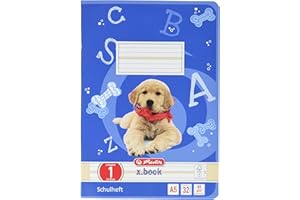 Herlitz 11387081 zeszyt A5, liniatura 01, 32 arkusze, FSC Mix, 5 sztuk