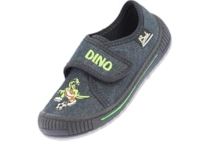 Beck Jungen Dino Flache Hausschuhe