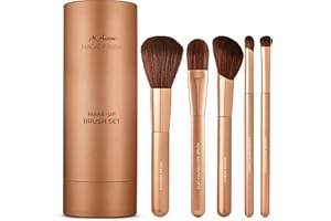‎M. ASAM M. Asam MAGIC FINISH Pinsel Set (5-teilig) – Make up Brushes Set, Schminkpinsel Set mit Foundation-, Blush-, Puderp- & Lidschatten Pinsel, Hochwertige Synthetikfasern, Perfekt für Contouring