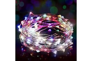 Ariceleo Luces Led USB, 1 Piezas 10 Metros 100 LED Mini LÁMpara Alambre de Cobre Guirnalda Cadena Luces de Navidad para Casa Dormitorio Navidad Habitacion Fiestas Boda DecoraciÓN(Multi Color)