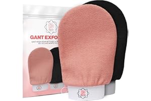 Dausies Gant de Bain Exfoliant Super Doux 2Pcs – Fibre Viscose Gants Exfoliants Corps Poil Incarné - 250D Gant De Crin Dur, Gant de Toilette Exfoliant – Tout Type de Peaux