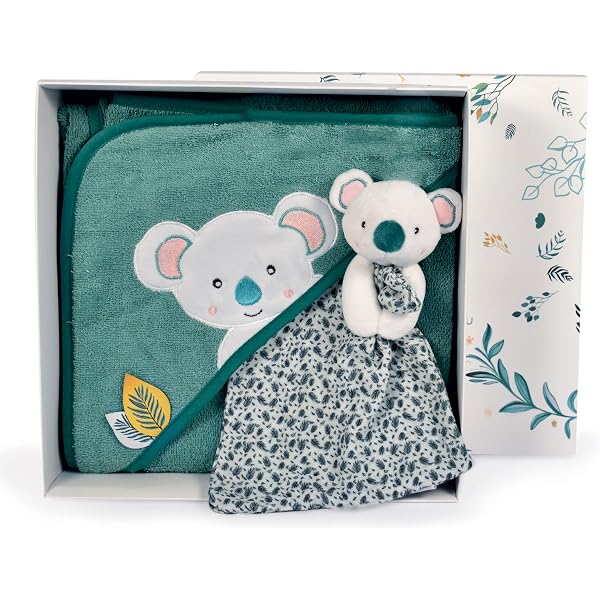 Chaussons Bébé Doudou Et Compagnie - Gris Avec Frimousses Brodées, Taille Naissance, 80% Coton