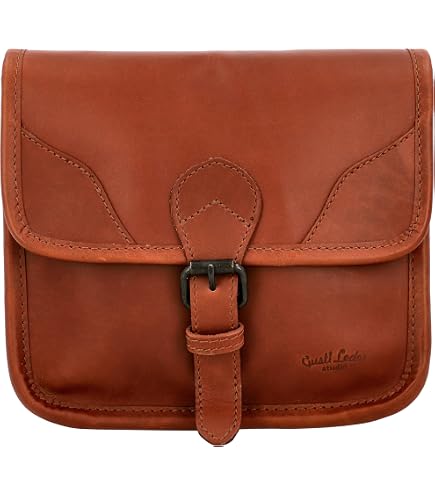 Gusti Lenkertasche „Tillie A.“ Aus Leder – Vintage Braun, Mit Adapterplatte, Für Fahrrad & Als Umhängetasche