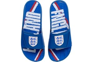 FOCO England Football FA Team World Cup European Gel Slide Summer Flip Flops, Medium