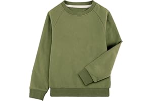 BIG ELEPHANT Sweatshirt Jungen – Rundhals Pullover Kinder Jungen Langarmshirt Leicht & Warm für Schule & Freizeit