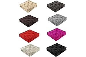 Soodie&Zuzu's Chunky Booster Cushion Home Office Garden Indoor Outdoor Dining Arm Chair Cushion Thick Seat Pad Pain Relief Cushion For Elderly 43x43x10 CM (Any Colour [ Our Choice ], Pack of 1)