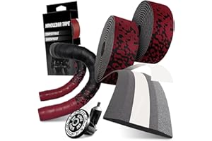 KAKVEIAI 2 pcs Ruban pour Guidon, Vélo de Route Ruban, Guidon pour vélo résistante à la déchirure, pour Bouchons D'extrémité et Bandes Adhésives incluses -Résistant à l'usure Antidérapante et Facile à Poser