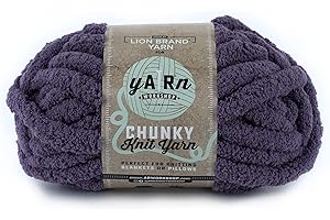 Lion Brand Yarn Company 951-147 AR Workshop Hilo de Punto Grueso, Higo, Higuera, One Skein, 26