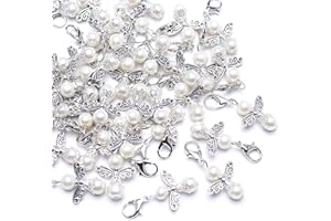 YIEUR 40 Stück Schutzengel Anhänger silber, klein Schutzengel Gastgeschenke Hochzeit Taufe, 4cm Schutzengel Anhänger Perlenengel Konfirmation Geburtstag Handmade Geschenk für Gäste(2-silber)