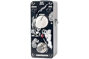 Sondery Compressor Pedal, Compression Pedal for Guitar and Bass, True Bypass Mini Size Art Design Series
