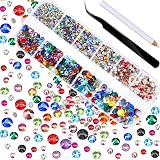 1000 Stück SS20 Strasssteine, 5 Mm, Flache Rückseite, Klarglas, Lila – Für DIY, Nagelkunst, Kleidung