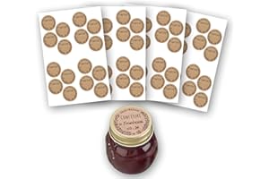 Avery – Bolsa de 64 etiquetas de mermelada hecha en casa – Ø47,5 mm