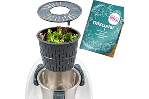 mixcover version améliorée essoreuse à salade compatible avec Thermomix TM6 TM5 - lavage et séchage de la salade - séchoir à salade - convient aussi pour la cuisson
