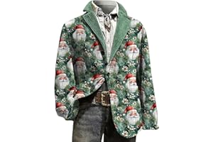BLZZWO Weihnachtssakko Herren,Cord Sakko Weihnachtsblazer Lustig Blazer Sportlich Modern Weihnachts Outfit Anzugmantel Business Festliches Outfit Party-Blazer Weihnachts Jacket Ugly Christmas (S-4XL)