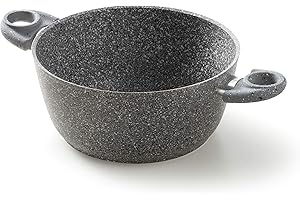 Accademia Mugnano | Linea Cuore di Pietra | Casseruola con 2 Manici | Antiaderente ed Antigraffio | Diametro cm.26