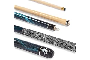 PowerGlide Taco de billar Burner II de madera de arce, punta de 10 mm, negro, tamaño completo 57 pulgadas/142 cm