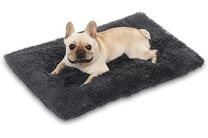 Kfnire Legowisko dla psa, puszyste, legowisko dla psa, mata dla psa z antypoślizgowym spodem (65 x 50 cm), wygodne, długie, pluszowe, ze sztucznego futra, legowisko dla zwierząt domowych