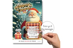 GHIBLI Biglietto Auguri Natalizi con Babbo Natale – Cartolina personalizzata Lotteria di Natale da Grattare con Messaggio da Scoprire - Scherzo Originale e Divertente con Sorpresa - Busta Inclusa