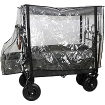 FableKids Chariot à pédales Leo X4Plus avec Toit | Chariot de Transport Pliable | 4X Harnais à 5 Points | Roues Tout Terrain 360° | Frein à Pied | Oxford 600D| Filets