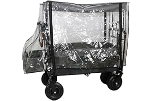 JHLP Protect Your Hand Cart from Rain with Clear Collapsible Cover - Suitable for Carts Canopy | Outdoor Trolley Accessories Kids, Camping, and Garden Push Pull Wagon