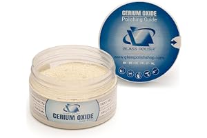 GLASS POLISH PRO 100 g Ceriumoxid, finklassat glaspoleringspulver, raffinerad formel, TREO 95%, 2,5 mikron, vit – GP90002