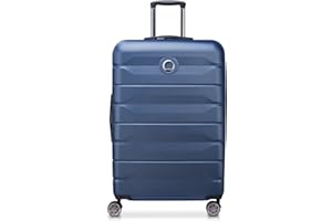 DELSEY Paris - AIR Armour - Valise Grande Taille Rigide Extensible - 77x51x33 cm - 112 litres - L - Bleu Nuit