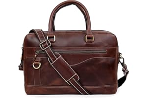 Dhk Devil Hunter Killer 16 Inch Vintage Handmade Leather Messenger Laptop Bag Briefcase Computer Satchel Bag for Men