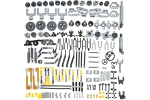 Habow 169pcs Parti Compatibili Con Lego-Technic - Ruote, Catena a Maglie, Sterzo, Sospensione, Motore, Attuatore Lineare, Ammortizzatore - MOC-Pezzi di Ricambio