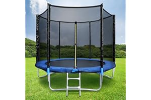Oryxearth Trampoline 183cm 244cm 305cm 366cm Trampolines de Jardin avec Clôture de Sécurité échelle Nette Combo Bounce Trampoline extérieur pour Les Enfants Famille