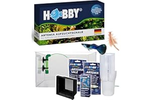 HOBBY Aquaristik Artemia Incubator Set I Komplettset für die Aufzucht von Artemia Salina I Incubator, Artemix, Artemia Salz, Aufzuchtbecken, Liquizell und Artemia Sieb I Artemia-Zucht Zubehör