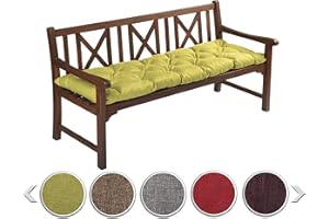 Sunnypillow bench cushion, 100 x 50 x 50 cm, seat cushion and back cushion for swinging hammock, cushion for garden bench, various colours and sizes available, Green