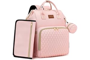 ROSEGIN Wickeltasche Rucksack Großer Wickelrucksack mit Wickelunterlage, Isoliertaschen & Kinderwagenbefestigung, Wasserdicht & Leicht, Babytasche für Mama und Papa