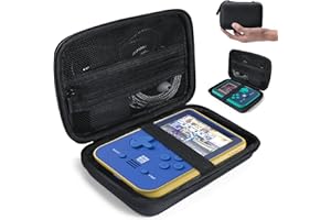 RTTACRTT Hard Carrying Case Compatible with Capcom Super Pocket/Taito Super Pocket Arcade Game Controller, with Fully Enclosed Zipper Mesh Bag and Retractable Straps for Fixed Protection - Black