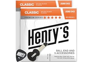 2-Pack Gitarrensaiten Konzertgitarre Mit Ball End - Einfach&Schnell Installation - 5 Gitarren Zubehör - Versilberte Nylon-Saiten für Klassische- Akustikgitarre - Classical Guitar Strings Nylon