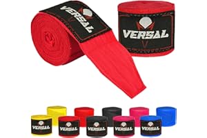 VERSAL Boxing Hand Wraps 4-Meter Inner Gloves Bandages Wrist Support Wraps Under Mitts Knuckle Fist Protector MMA Muay Thai Kickboxing Handwraps for Martial Arts Training Gym Workout | Men & Women