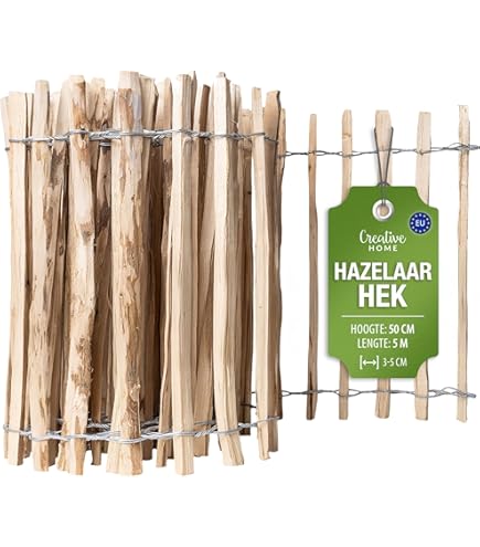 Aquagart Lattenhek, verschillende hoogtes, latafstand 4-6 cm, tuinhek, duurzaam houten hek, met dubbele draadspanning (50 cm hoogte, 5 m Aquagart Lattenhek, verschillende hoogtes, latafstand 4-6 cm, tuinhek, duurzaam houten hek, met dubbele draadspanning (50 cm hoogte, 5 m