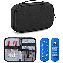 Custodia Termica Per Insulina - Porta Penne E Farmaci | Isolante, Impermeabile | 20x7x5 Cm, Nero - Foto 6