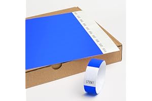 MESSIMO Einlassbänder aus Tyvek ohne Aufdruck 19 x 255 mm - 1000 Stück Party Eintrittsbänder - Selbstklebend und Wasserdicht Festival Armbänder - Club Bänder