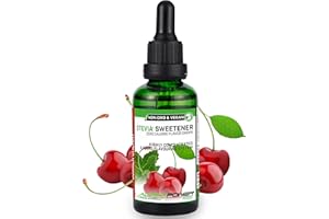 ALPHAPOWER FOOD Stévia Gouttes de cerise - arôme alimentaire naturel I Édulcorant Liquide - très concentré 1 x 50 ml. flavour Stevia drops, Flavdrops