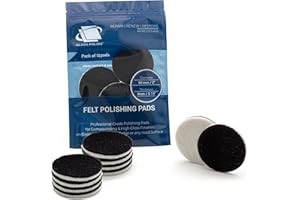 Glass Polish - Juego de 10 Almohadillas pulidoras (50 mm, Fieltro Aterciopelado)
